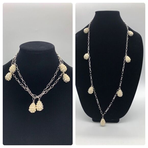 Liz Claiborne Necklace and Bracelet Set Silvertone - Picture 2 of 6